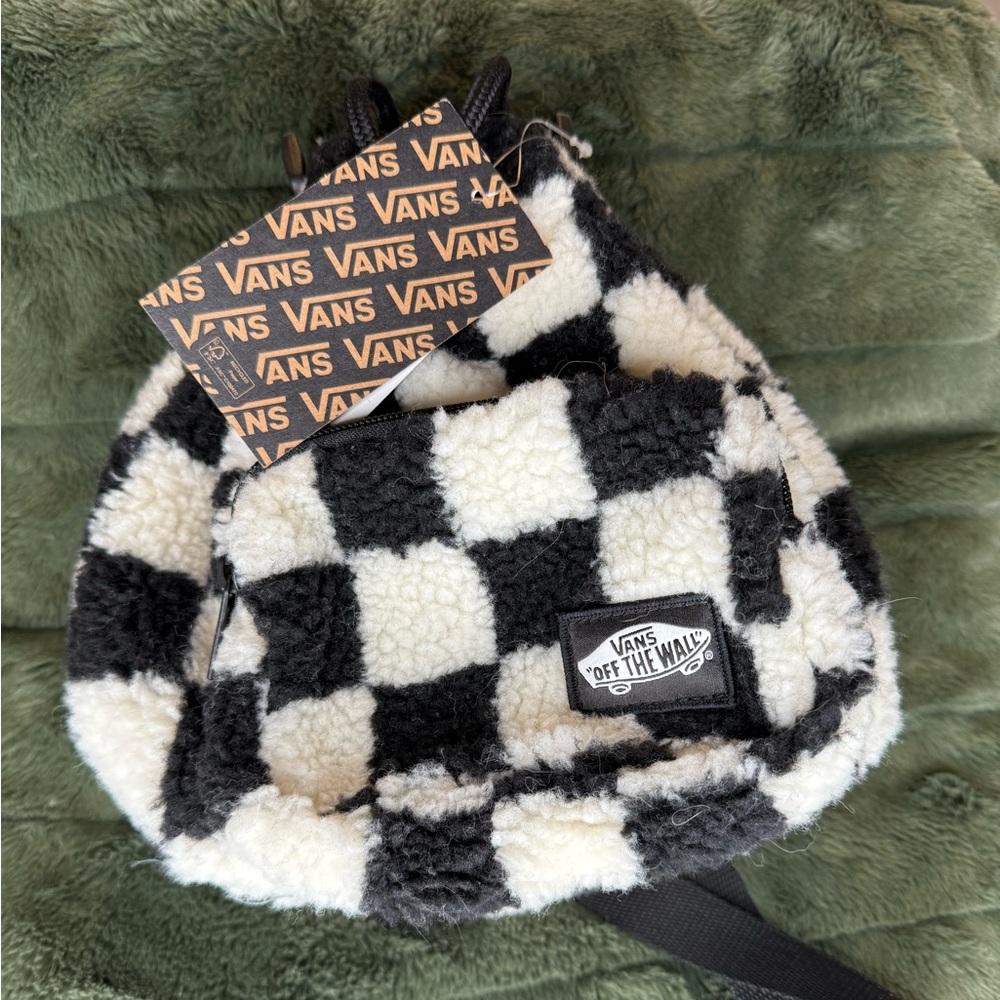 Vans Kids Checkered Cross Body Bag - Black and White